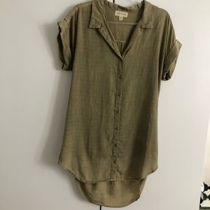Anthropologie Cloth & Stone green blouse top small
